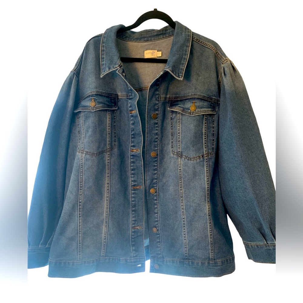 Terra & Sky Plus Size Woman’s Denim Jacket (4x 28W-30W)